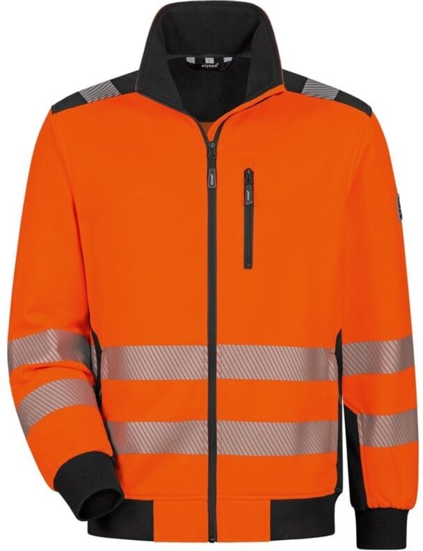 Thumbnail - Elysee Warnschutz-Sweatjacke Fideli 22612 Gr. 4XL leuchtorange/schwarz