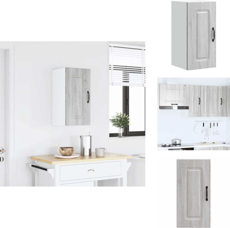 Küchen-Hängeschrank Kalmar Grau Sonoma Holzwerkstoff - Küchen-Wandschrank - Küchen-Wandschränke - Wandschrank Küche - Kü...