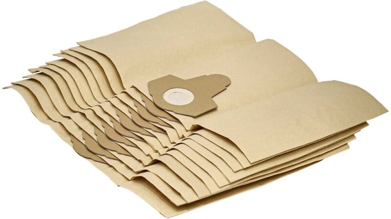 10x Staubsaugerbeutel kompatibel mit Einhell bt-vc 1250 s / sa, nts 1400 Staubsauger - Papier, 38cm x 24,5cm, braun - Vh...