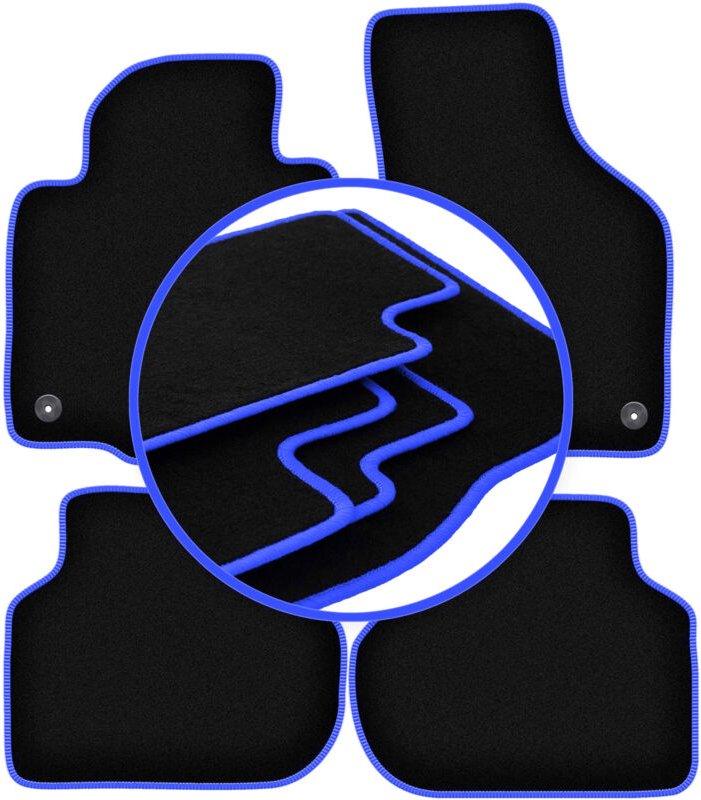 CARLUX-BLUE Autofußmatten für: Volkswagen Jetta VI Limousine, Kombi, Variant (2010-2018)