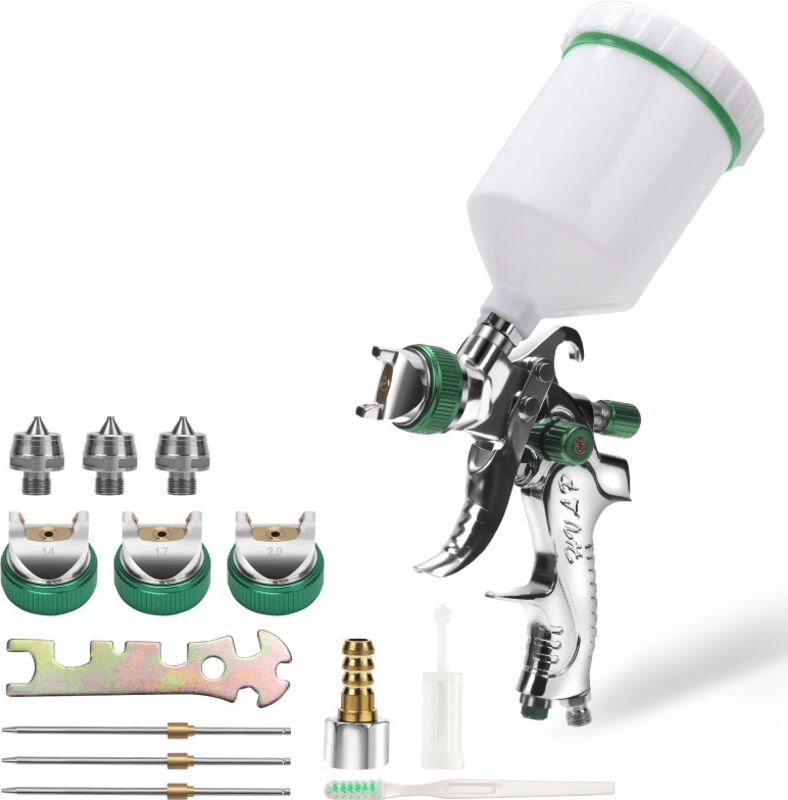 Swanew 2X hvlp Lackierpistole Sprühpistole Düsen(1.4/1,7/2.0mm) auf autos, schiffe und möbel