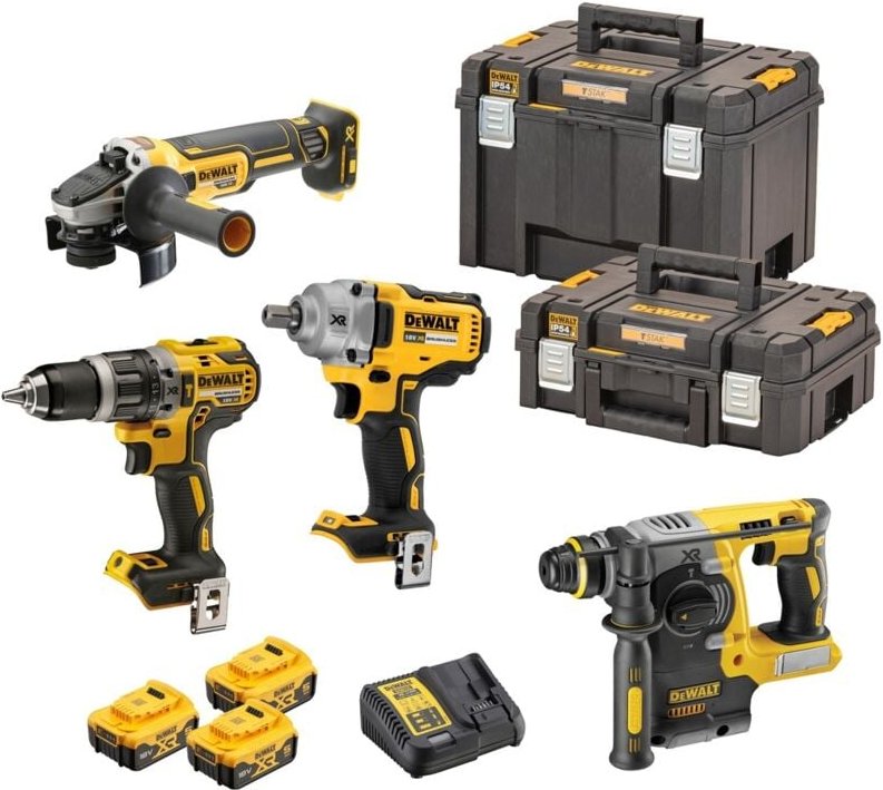 Dewalt - zestaw combo 18v dck428p3t (dcf894 + dcd796 + dcg405 + dch273) 3x5,0ah tstak