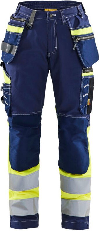 Hochsichtbarer Stretch-Arbeitshose Damen Klasse 1 Damen 7196 - Marine/Gelb XL - FR(46) - SE(C44) - Normen