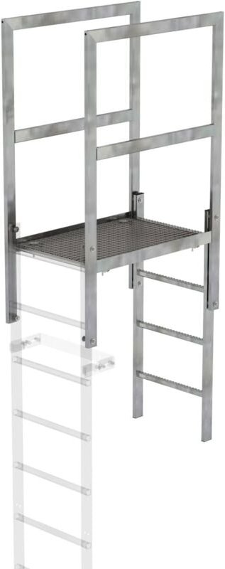 Günzburger Steigtechnik - Attika-Überstieg Stahl verzinkt Länge 930 mm - 063181