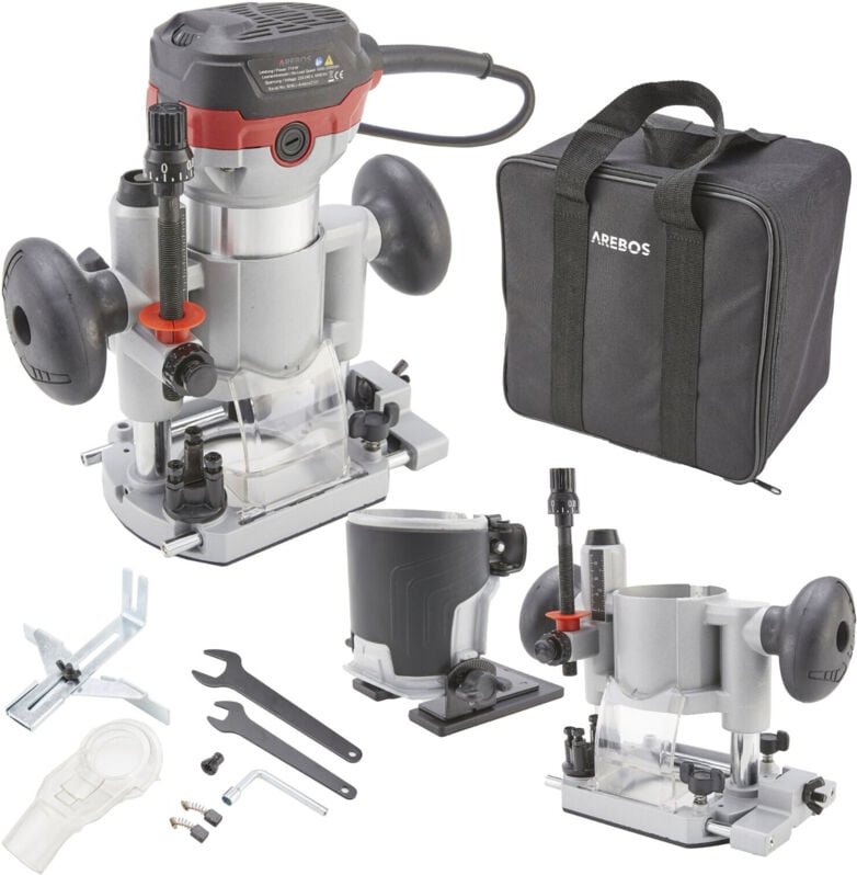 Arebos - Oberfräse Holz Fräse Fräsmaschine Hand Kanten Fräser 710 w