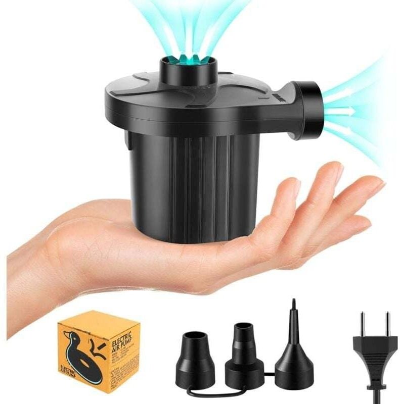 Ulisem Elektrische Luftpumpe, 240 V/50 W Inflator Deflator, Mini Elektrische Luftpumpe mit 3 Luftdüsen, Elektrischer Inf...