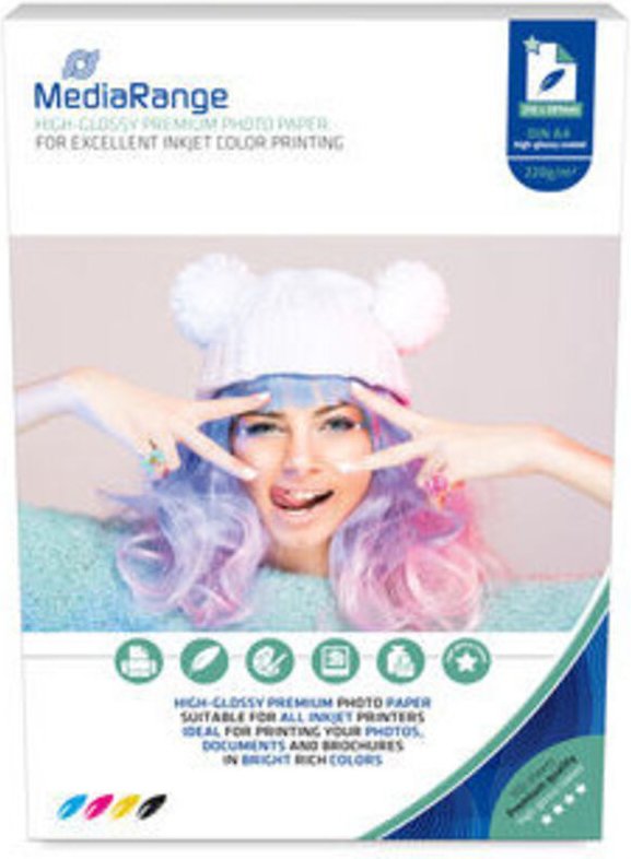 Thumbnail - Fotopapier din A4, 220 g/m², hochglanz - Mediarange