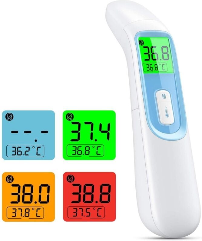 Thumbnail - Stirnthermometer, Medizinisches Stirnthermometer mit Fieberalarm, LCD-Display, Speicherfunktion, Infrarot-Stirnthermomet...