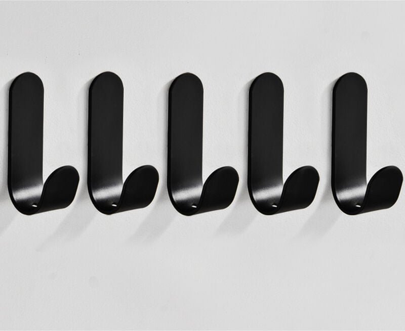 Linghhang - 5 Stück Wandhaken zum Kleben, Handtuchhaken Küche, Handtuchhalter Bad, Spurlose Klebehaken, Wandmontage ohne...