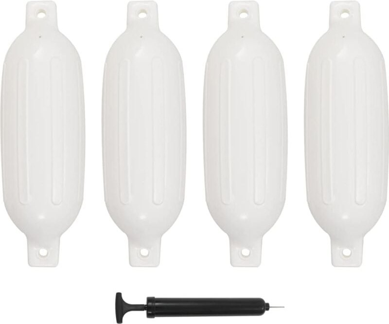 Bootsfender 4 Stk. Weiß 58,5 x 16,5 cm pvc Vidaxl