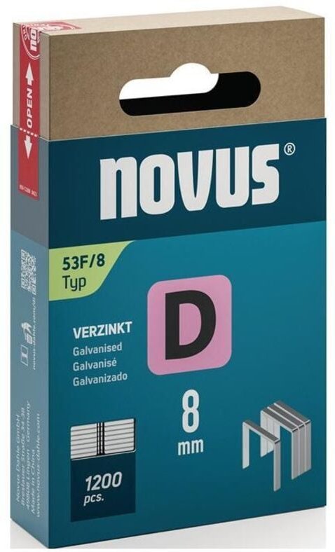 Flachdrahtklammer d Typ 53 f B11,3xL8mm Drahtbreite 1,25 mm