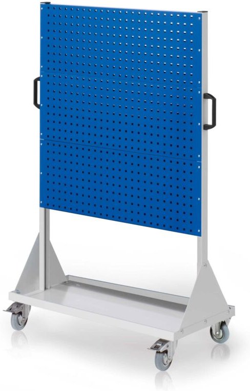 Kappes RasterMobil® mobiler Arbeitsplatzschrank Größe 4 1580x1000x500mm 6 Lochplatten 6-teilig enzianblau