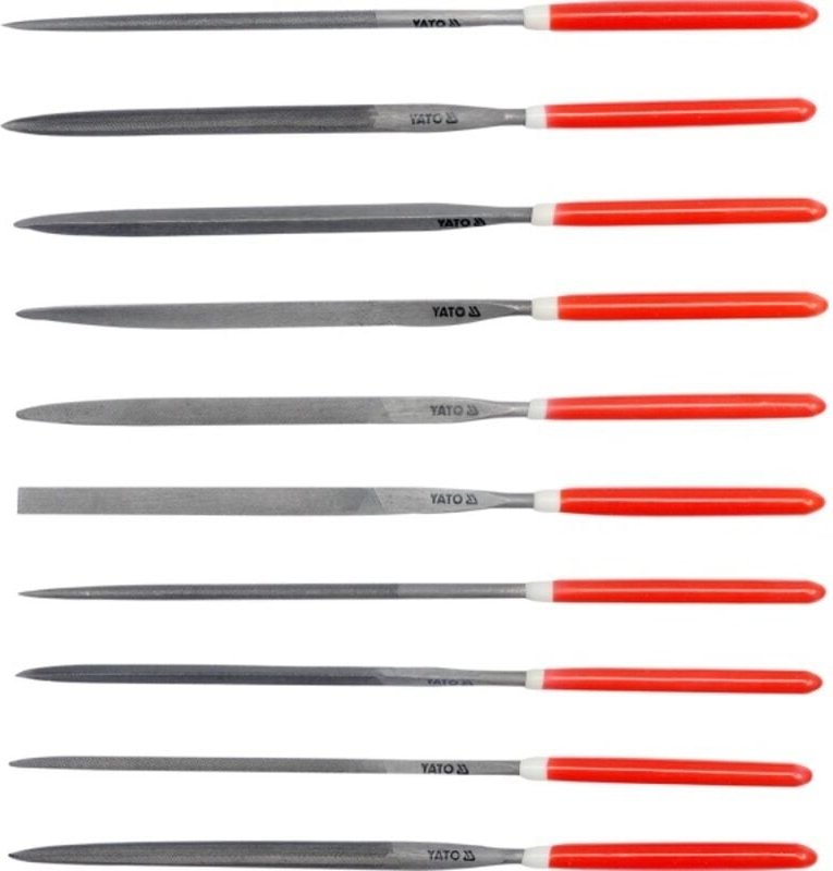 YATO, Modell YT-6164, Nadelfeile 4x160x75mm, Satz zu 10 Stück, ideal für Präzisionsarbeiten an Metall, Holz und Keramik,...