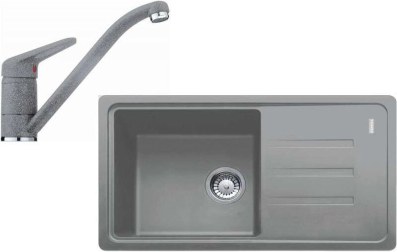 Sets - Küchenset G119, Fragranit Spülbecken bsg 611-78/39, steingrau + Küchenarmatur fc 9541.084, chrom / steingrau 114....