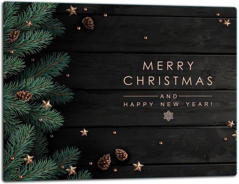 Glasschild SchneideBrett 52x40 Feertage