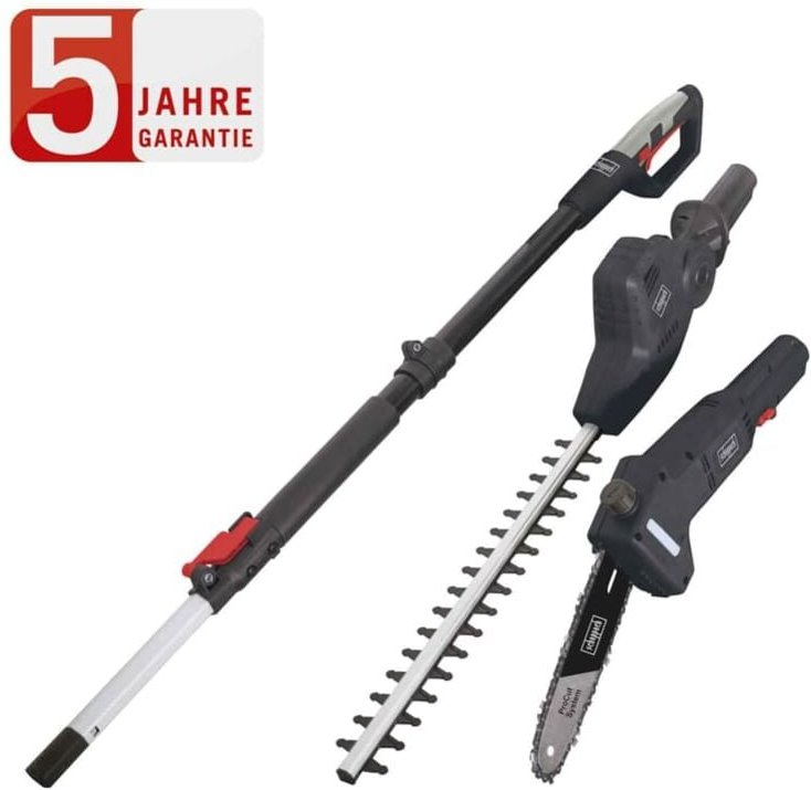 Scheppach - Elektro Teleskop Heckenschere & Hochentaster TPX710 Mini Kettensäge