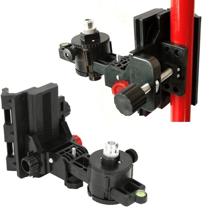 Adapterhalterung für Laser-Nivelliergeräte, 360 Grad verstellbare Halterung, L-förmige Schwenkbasis mit Clip, Decken- un...