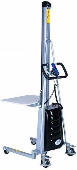 Matisère - Chariot gerbeur semi-électrique à plateau 600x470mm - Hauteur max 1700mm - Capacité 100kg - Usage intensif - ...