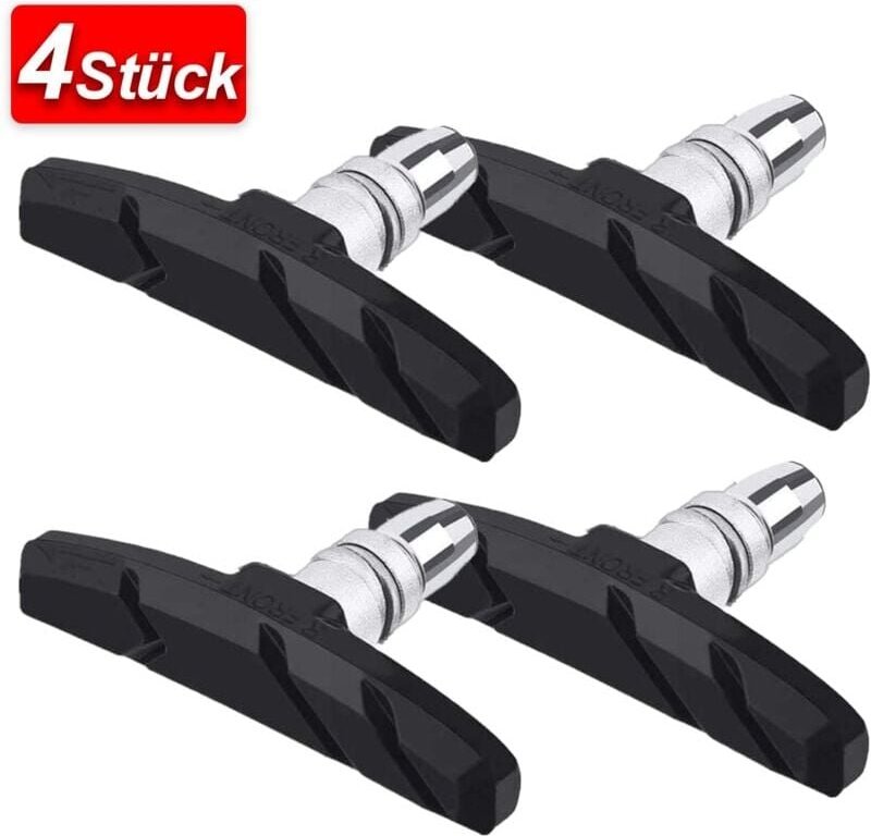 Alovez - 4x Fahrrad Bremsbeläge Bremsschuhe V-Brake Pads Shimano Sram Tektro 70mm