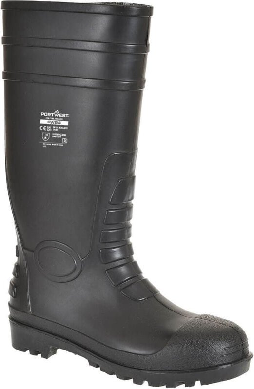 Sicherheitsstiefel Wellington S4 Schwarz 45