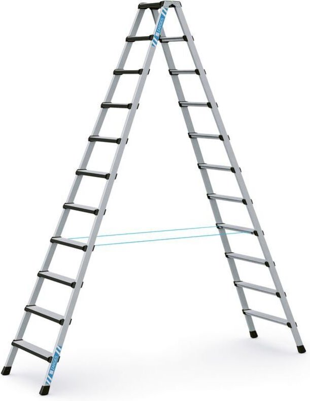 Thumbnail - Comfortstep b Stufen-Stehleiter mit gepolsterter Stufen-Vorderkante, beidseitig begehbar 41430 Zarges Arbeitshöhe 4,25m