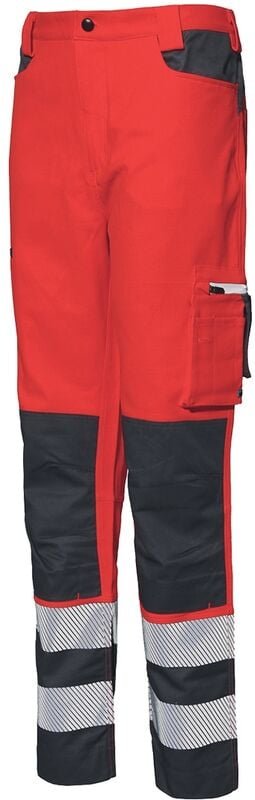 Issaline - Industrial Starter hv Stretch 8230B Arbeitshose mit hoher Sichtbarkeit - xxl - Rot