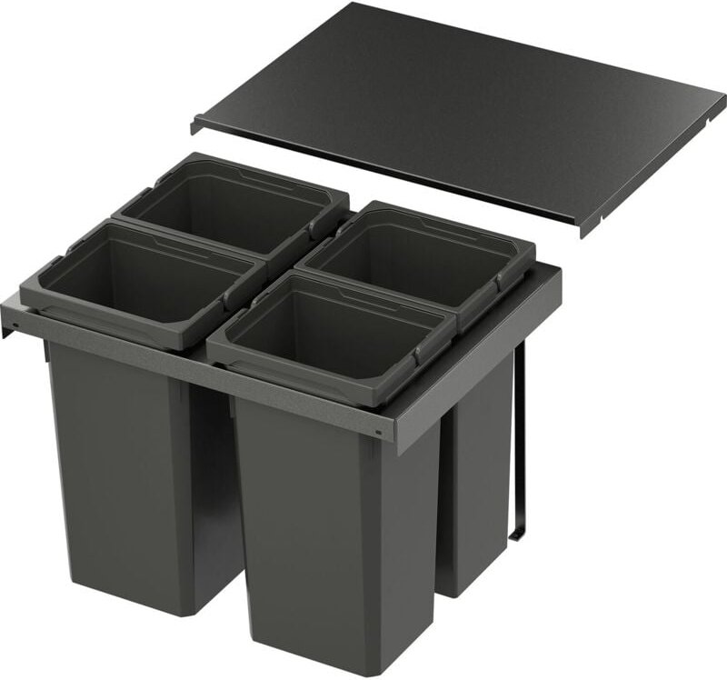 Thumbnail - Vauth-sagel - vs Envi Flex Pro Abfalltrennsystem - Mülltrennsystem für kb 600mm 4 x 12,5 Liter Lava