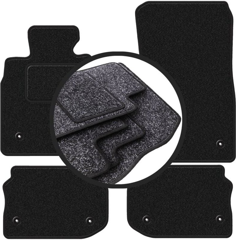 ANTHRA Auto-Fußmatten für: BMW 5 F10 Limousine (Klettverschluss) (2010-2013)