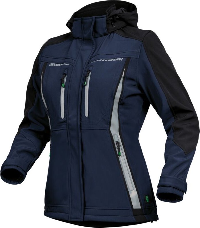 Thumbnail - Leibwächter - Sommer-Softshelljacke Damen flxds Gr. 52 marine/schwarz
