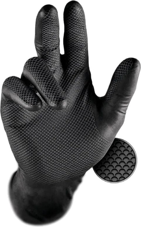 Thumbnail - Nitrilhandschuhe Issaline 246BK schwarz - s - Schwarze - Grippaz
