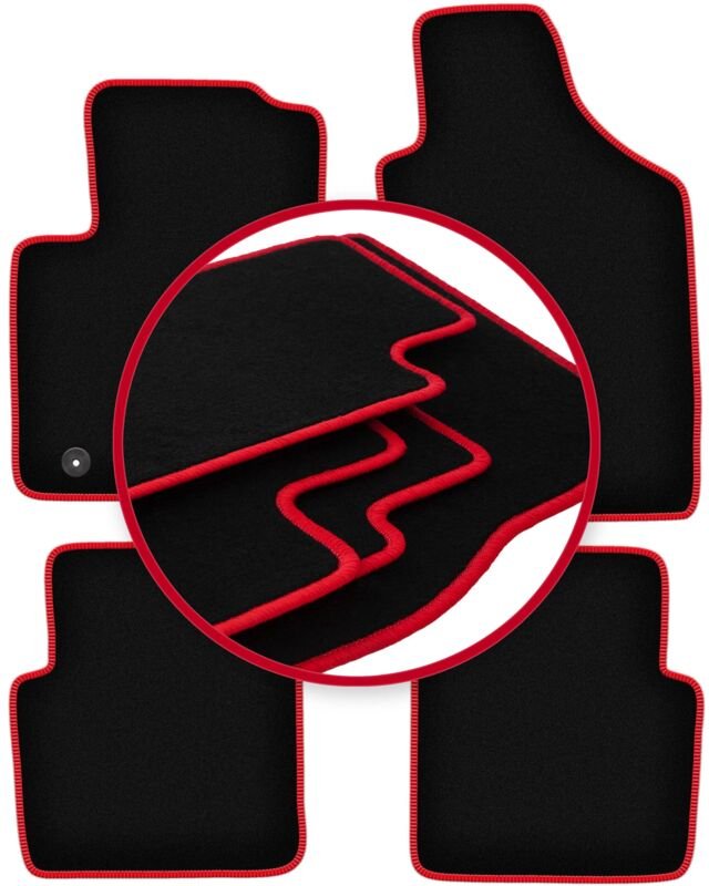 CARLUX-RED Auto-Fußmatten für: Ford Ka MK2 Fließheck (2008-2012)