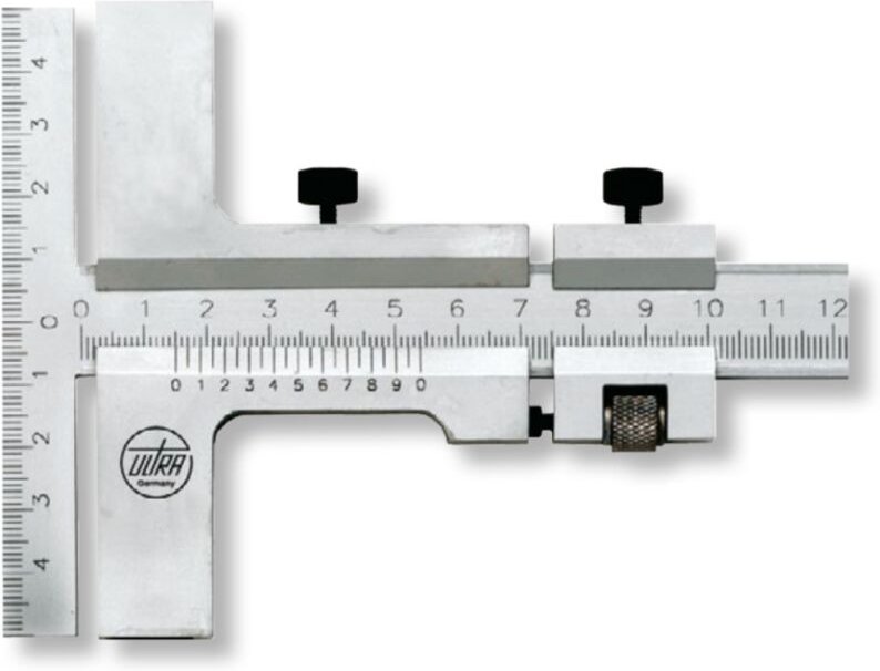 Ultra Präzision - Anreißmessschieber Spezialstahl gehärtet mit skalierter Anreißschiene 160 mm Messbereich 300 mm