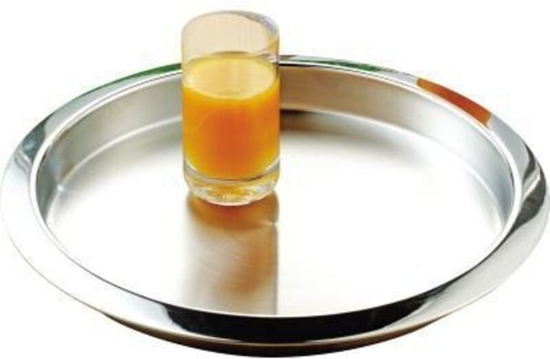 Thumbnail - Esmeyer - Serviertablett ® venga 35 x 3 cm (d. x h) 35cm Edelstahl 18/10 Farbe: silber