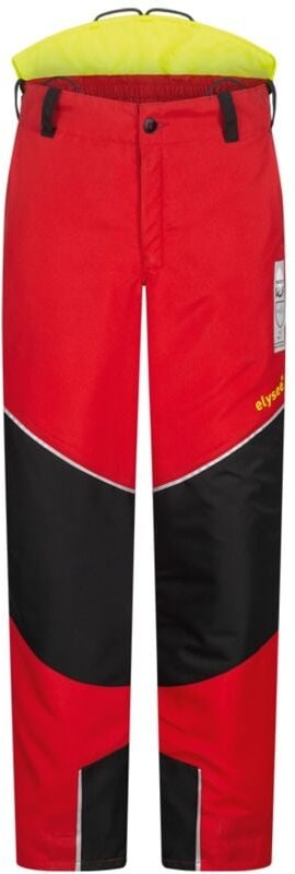 Feldtmann - Schnittschutz-Bundhose douglasie 22777 Gr. 25 rot/schwarz/gelb