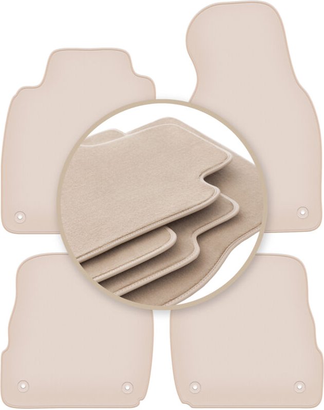PREMIUM beige Matten für: Audi A6 C5 Avant, Kombi, Limousine, Quattro, Allroad 1997-2005