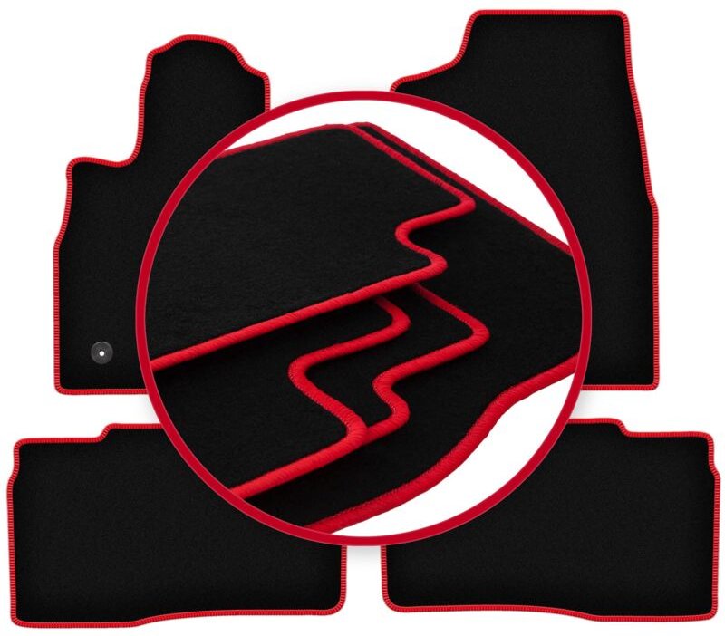 CARLUX-RED Auto-Fußmatten für: Ford Explorer MK6 ST-Line Pickup (2019-)