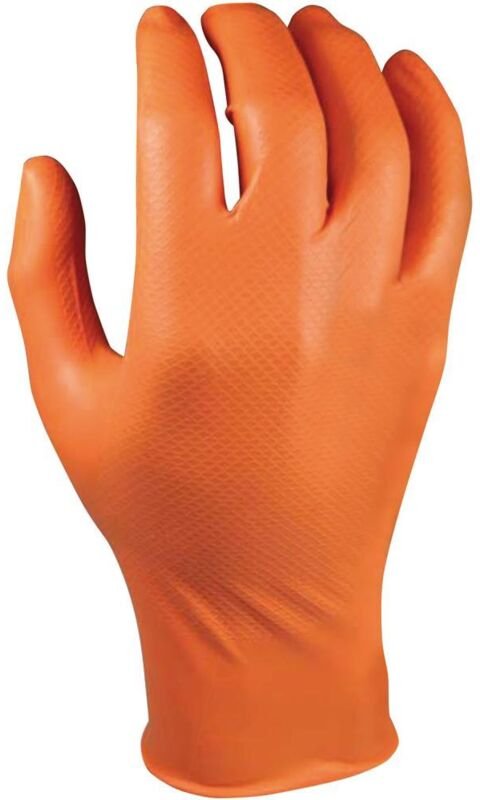 Einweghandschuh Grippaz nbr Gr. 11 orange, Box a 50 Stück