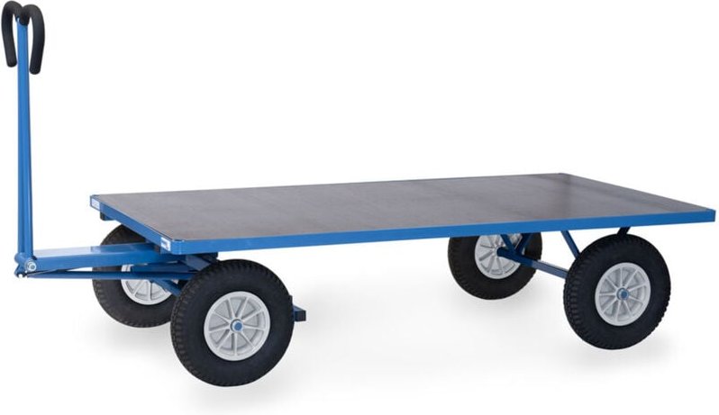 Fetra Handpritschenwagen mit Polyurethanbereifung, 2000x1000mm Ladefläche 750kg Tragkraft