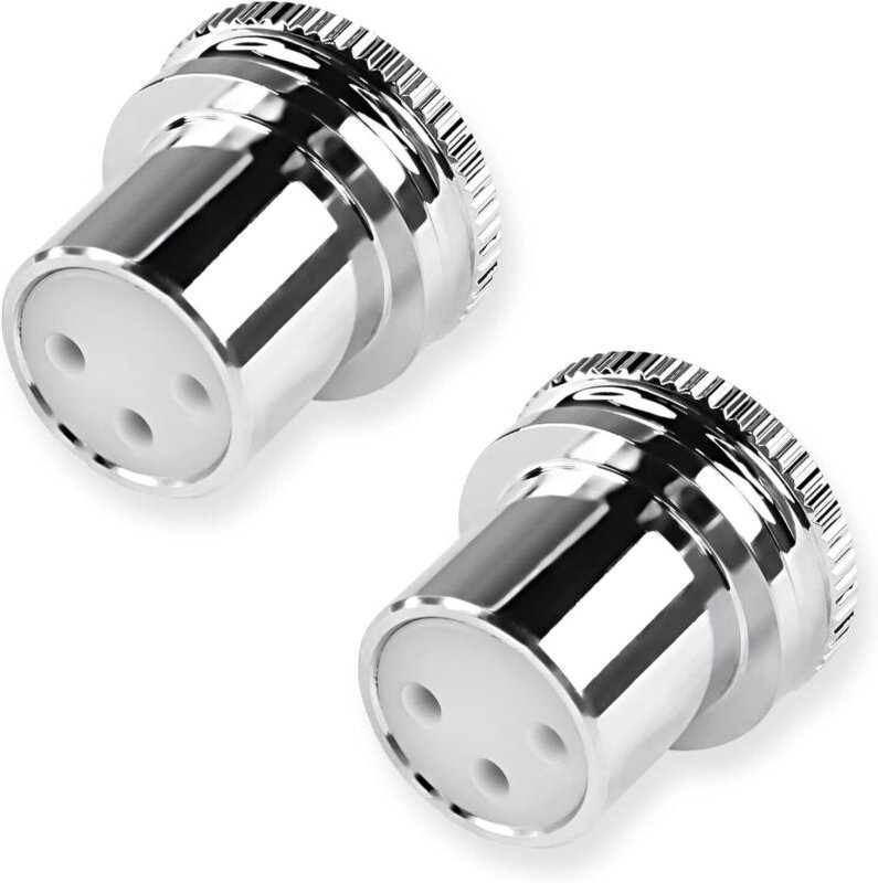 2er-Pack XLR-Buchsen-Staubkappen, XLR-Buchsen-Schutzkappen, Geräuschreduzierende Kappen, rhodinierte XLR-Staubkappen