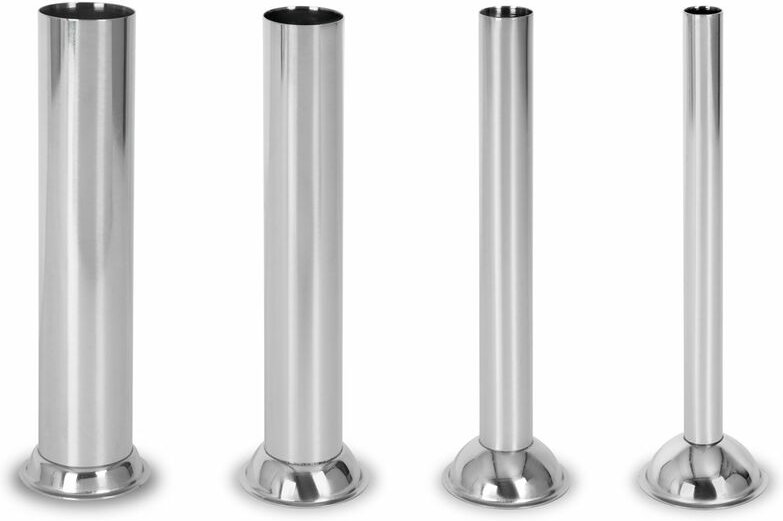 vertes Füllrohr Fülltülle Ersatzteil Set 4-Teilig aus Edelstahl für Wurstfüller Wurstfüllmaschinen Wurstpressen (16, 22,...