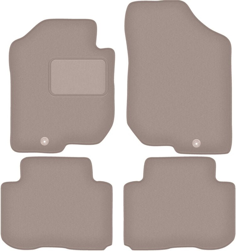 Thumbnail - Beige Veloursmatten für: Kia Carens III Minivan (2006-2010)