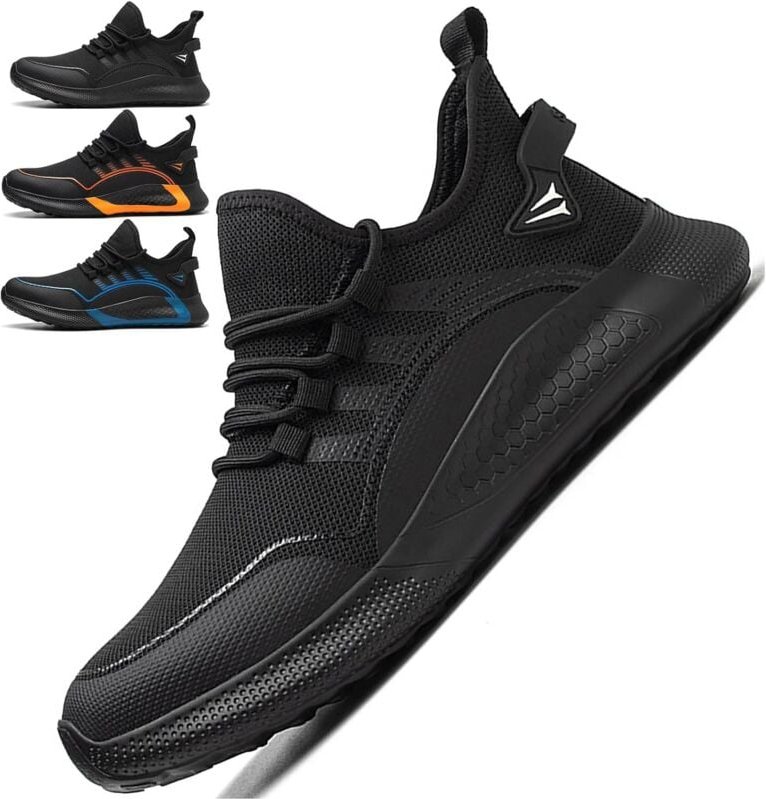 Thumbnail - Sicherheitsschuhe für Herren und Damen mit Stahlkappe, leicht, bequem, stoß- und durchtrittsicher, schwarz, 42