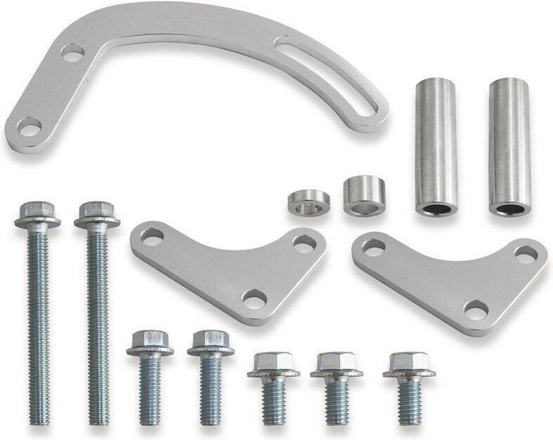 SBC Halterungssätze für Servolenkungspumpen, verstellbar, Ersatz aus Aluminiumlegierung für Chevy (Silber)