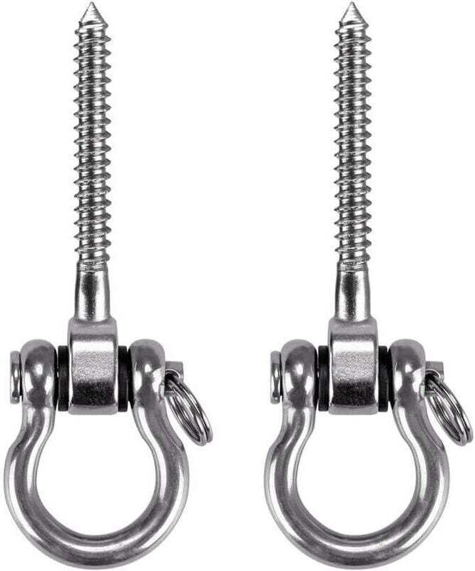 2 Stück Schraubhaken, robuster 180°-Deckenhaken aus Edelstahl 304 für Indoor-Outdoor-Spielplatz, Yoga, Hängematte, Seil,...