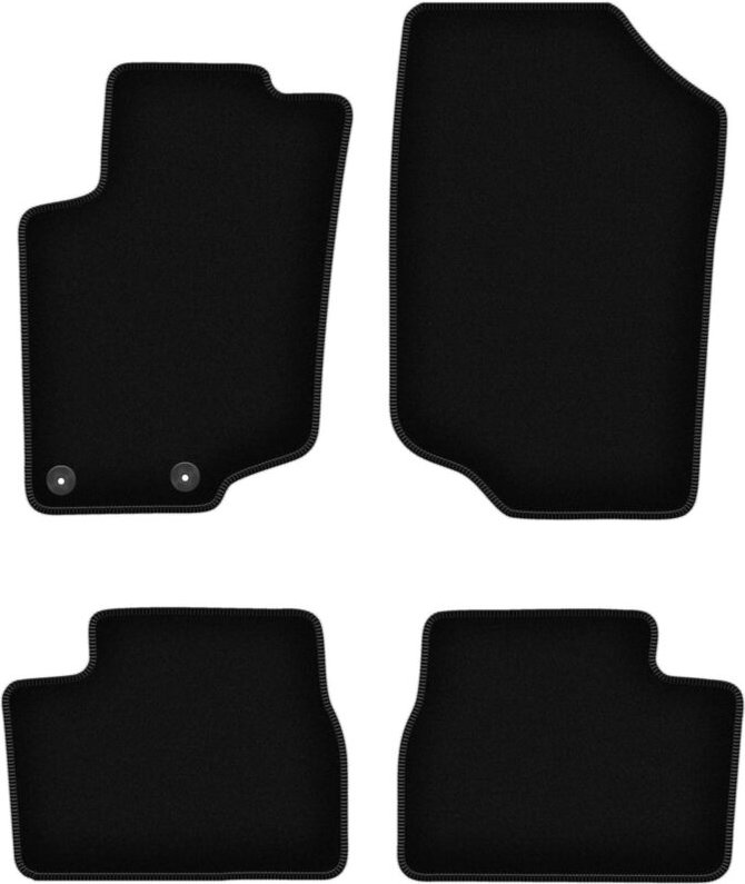 BASIC schwarze Veloursmatten für: Peugeot 207 SW, Kombi, Schrägheck (2006-2012)