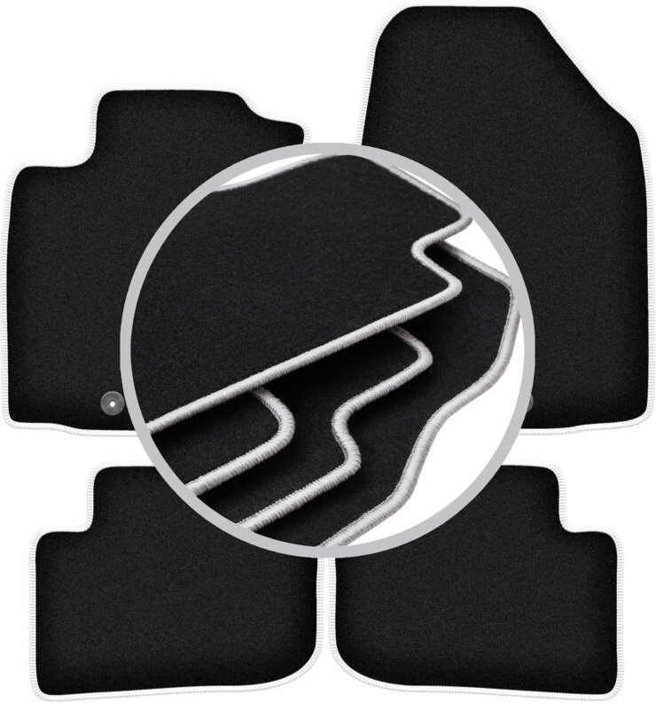 CARLUX-SILVER Autofußmatten für: Hyundai Ioniq Electric Crossover (2016-)