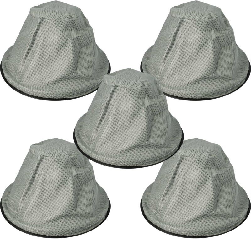 5x Sackfilter kompatibel mit Parkside Pas 500 D2 Kaminsauger, Aschesauger - Ersatz-Filter, Abwaschbar Schwarz Grau - Vhb...