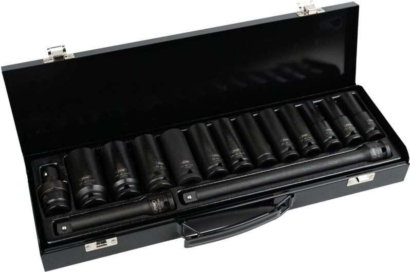 JBM - 15-teiliges Schlag-Set mit 12 1/2' Sechskant-Langsteckschlüsseln mit Adaptern 52346
