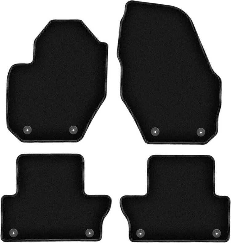 BASIC schwarze Veloursmatten für: Volvo XC60 I Crossover (2008-2017)
