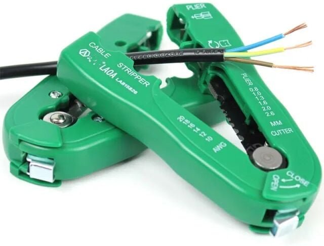 Dolaso - Abisolierzange, Kabelabisolierer, Drahtschneider, Crimpwerkzeug, tragbare Mini-Handwerkzeuge für 0,8–2,6 mm2, 1...